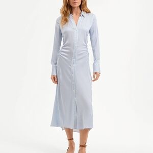 Veronica Beard Lex Silk Midi Shirtdress